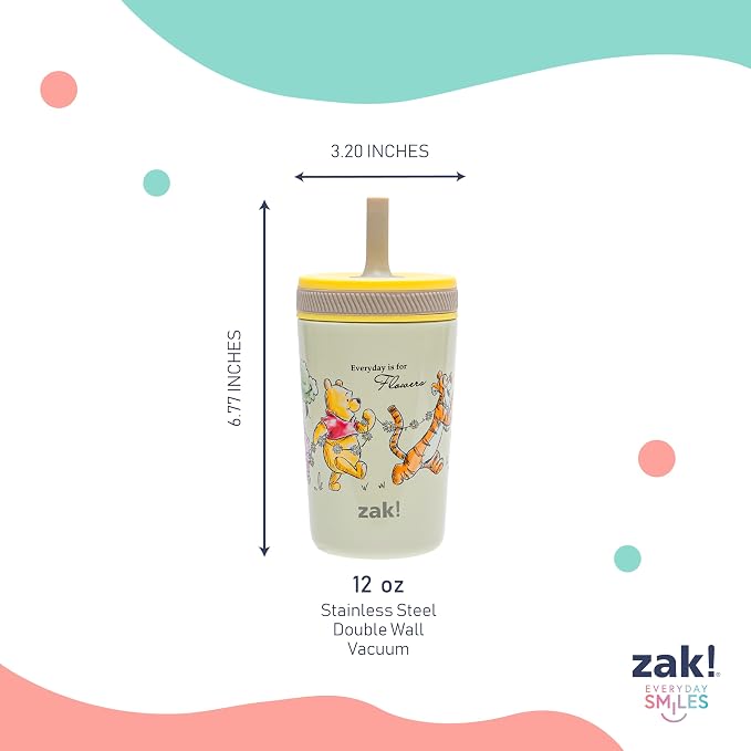 Zak Designs Bluey Kelso Toddler Cups For Travel or At Home, 12oz Vacuum Insulated Stainless Steel Sippy Cup With Leak-Proof Design is Perfect For Kids (Bluey, Bingo, Grandad Mort) - Image 9
