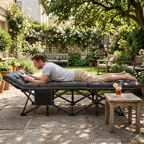 DoCred Folding Camping Cot with Mattress, Heavy Duty Folding Cot - Image 7