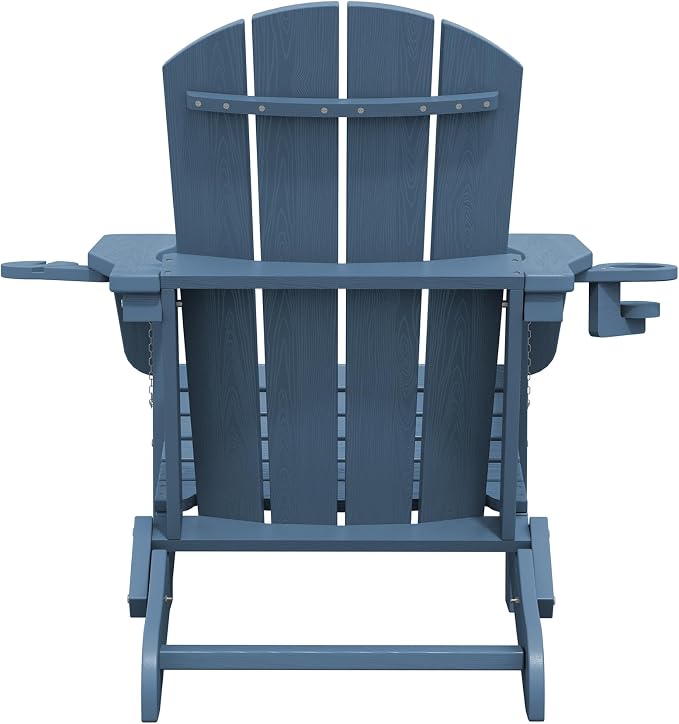 SERWALL Folding Adirondack Chair, HDPE Adirondack Chairs Set of 2, Plastic - Image 13