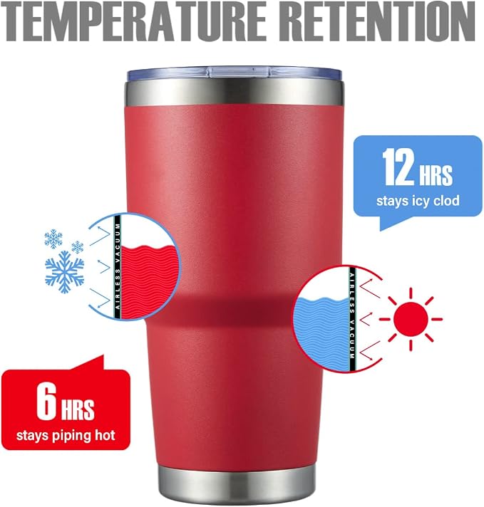 MEWAY 30oz Insulated Tumbler With Lids and Straws,Stainless Steel Double Vacuum Coffee Tumbler Cup, Brush, Durable Powder Coated Coffee Cup for Cold & Hot Drinks, Office, Travel(mixture,12 PACK) - Image 6