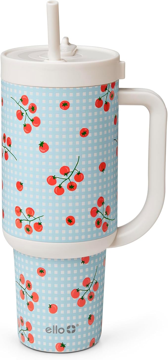 Ello Oasis 40oz Stainless Steel Tumbler - Picnic On The Vine by Ello