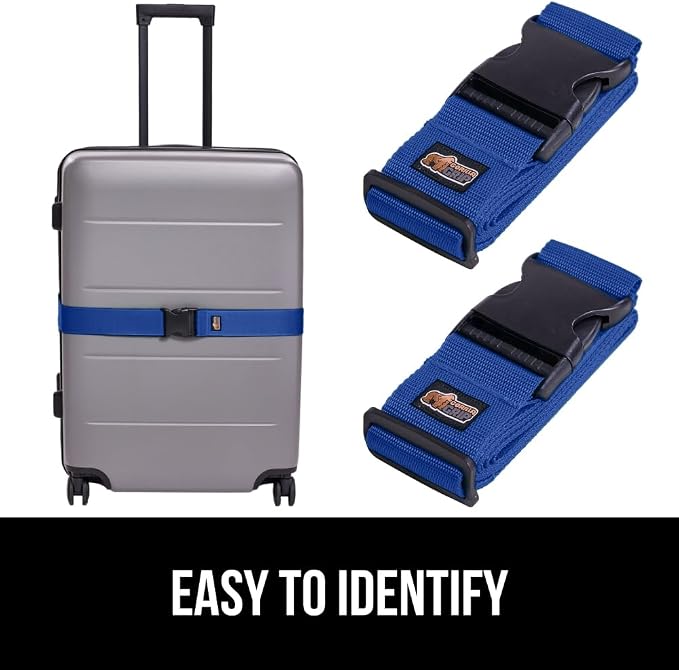 GORILLA GRIP Heavy Duty 4 Pack Adjustable Luggage Straps - Image 4