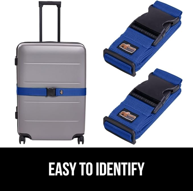 GORILLA GRIP Heavy Duty 8 Pack Adjustable Luggage Straps - Image 4