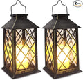 SHYMERY Solar Lantern, Outdoor Garden Hanging Lanterns, 2 Pack 14 Inch Lasts 3X by SHYMERY