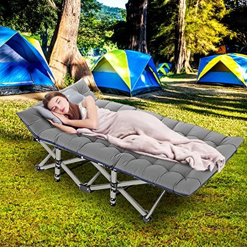 LILYPELLE Folding Camping Cot, Extra Wide Heavy Duty Sleeping Cots - Image 2