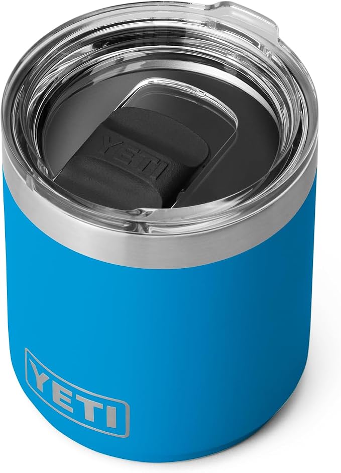 YETI Rambler 10 oz Stackable Lowball 2.0, Vacuum Insulated, Stainless Steel with MagSlider Lid, Big Wave Blue - Image 4