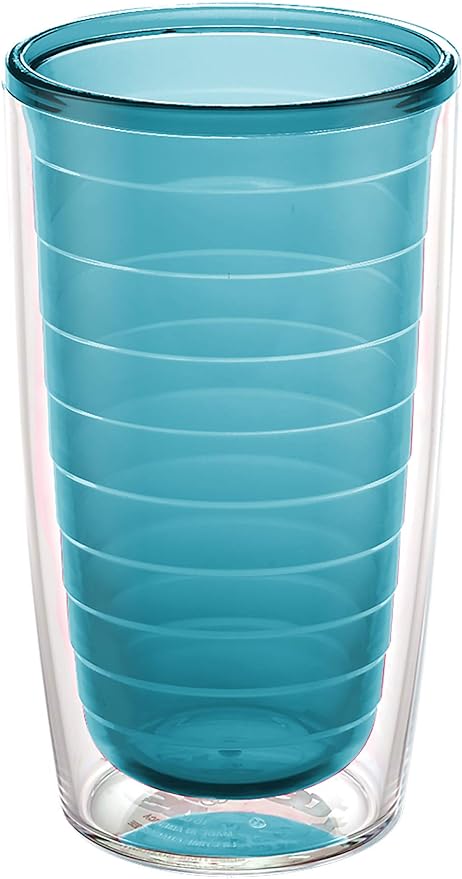 Tervis Clear & Colorful Tabletop Made in USA Double Walled Insulated Tumbler Travel Cup Keeps Drinks Cold & Hot, 16oz, Blue Moon by TervisTumblerCompany