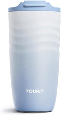 TOURIT 16 oz Travel Coffee Mug, Insulated Stainless Steel Travel Mug with Lid, Leak-Proof Double-Wall Vacuum Tumbler, Reusable Coffee Cup - Baby Blue by TOURIT