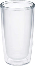 Tervis Crystal Clear Tabletop Made in USA Double Walled Insulated Tumbler Travel Cup Keeps Drinks Cold & Hot, 16oz, Classic by TervisTumblerCompany