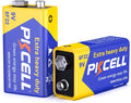 PKCELL 9V Battery Carbon Zinc for Smoke Detectors 6F22 Battery, 10-Year Shelf by Pkcell
