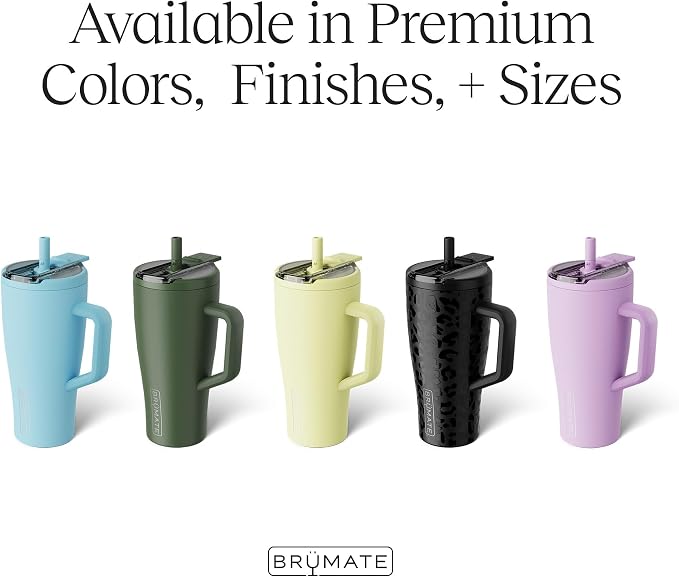 BrüMate Era Flip 30oz Tumbler with 100% Leakproof Covered Straw Lid | Hygienic Covered Straw | Insulated Stainless Steel Water Bottle with Handle | Cup Holder Friendly | BPA-Free (Glacier) - Image 6