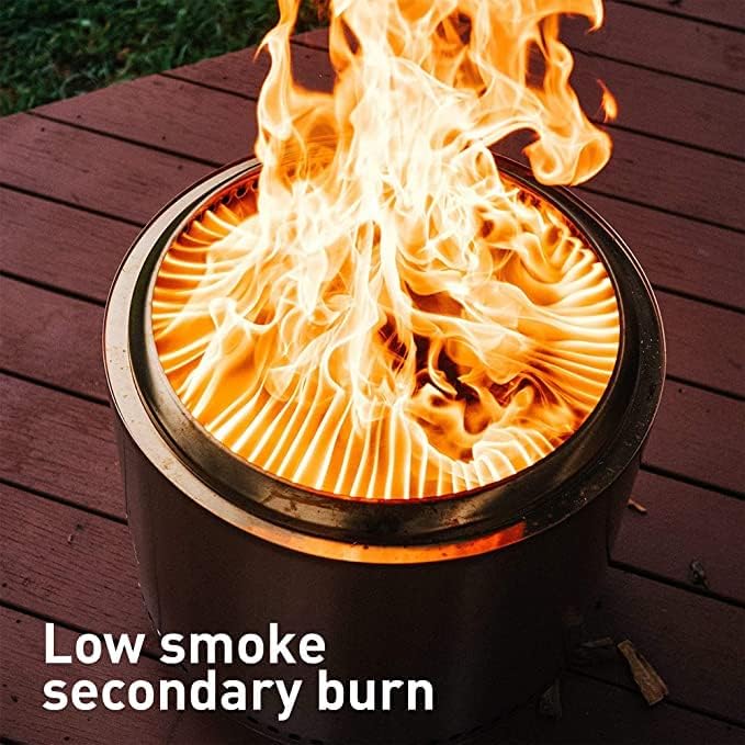 Solo Stove Bonfire 19.5" Smokeless Fire Pit with Removable Ash Pan | Portable Outdoor Fire Pit | Stainless Steel - Wood Burning Lightweight Fireplace | Ideal for 4-6 People, 20 lbs - Image 5