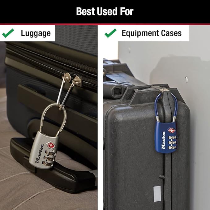 Master Lock Set Your Own Combination TSA Approved Luggage Lock, Travel Zipper - Image 3