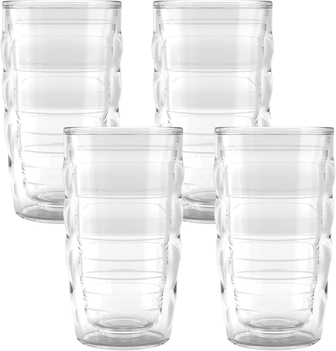 Tervis Clear & Colorful Tabletop 10oz Made in USA Double Walled Insulated Tumbler Travel Cup Keeps Drinks Cold & Hot, 10oz - 4pk, Clear - Image 2
