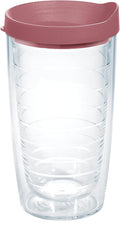 Tervis Clear & Colorful Lidded Made in USA Double Walled Insulated Tumbler Travel Cup Keeps Drinks Cold & Hot, 16oz, Elderberry Wild Lid by TervisTumblerCompany