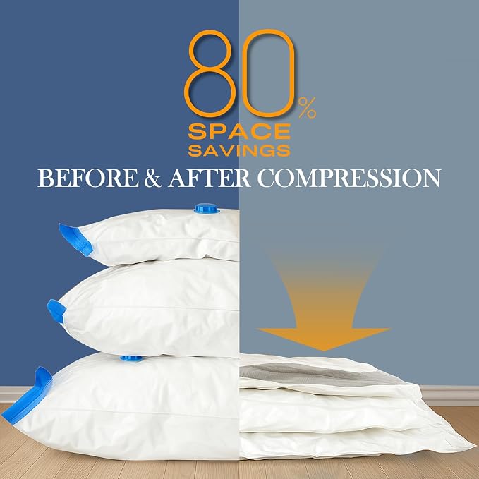 Vacuum Storage Bags for Clothing, 8 Large Vacuum Seal Bags Space Saver for - Image 4