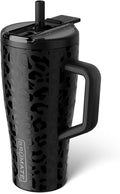 BrüMate Era Flip 30oz Tumbler with 100% Leakproof Covered Straw Lid | Hygienic Covered Straw | Insulated Stainless Steel Water Bottle with Handle | Cup Holder Friendly | BPA-Free (Onyx Leopard) by Br%C3%BCMate