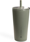 HydroJug Everyday Tumbler 20 oz – Ceramic-Lined Insulated Tumbler with Straw and Soft-Touch Lid, Cup Holder Friendly, Double-Wall Vacuum Insulation, Reusable Travel Cup – Courtyard by Hydrojug