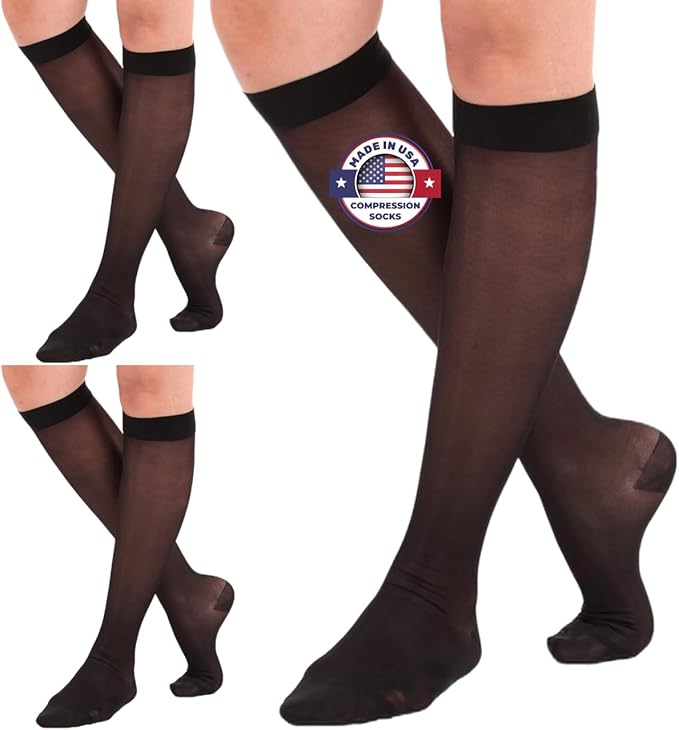 Made in USA - Sheer Compression Stockings by AbsoluteSupportCompressionSocks