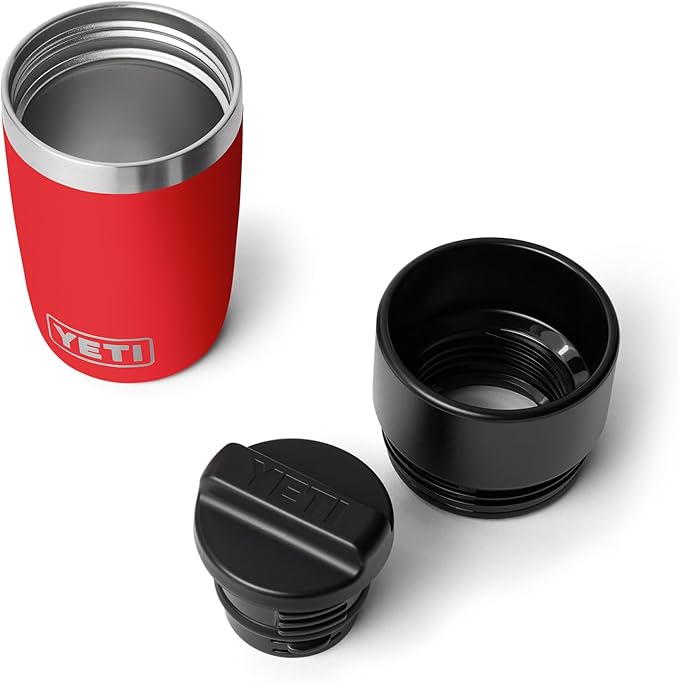 YETI Rambler 8 oz Travel Bottle, Stainless Steel, Vacuum Insulated with Leakproof Commuter Cap, Rescue Red - Image 3