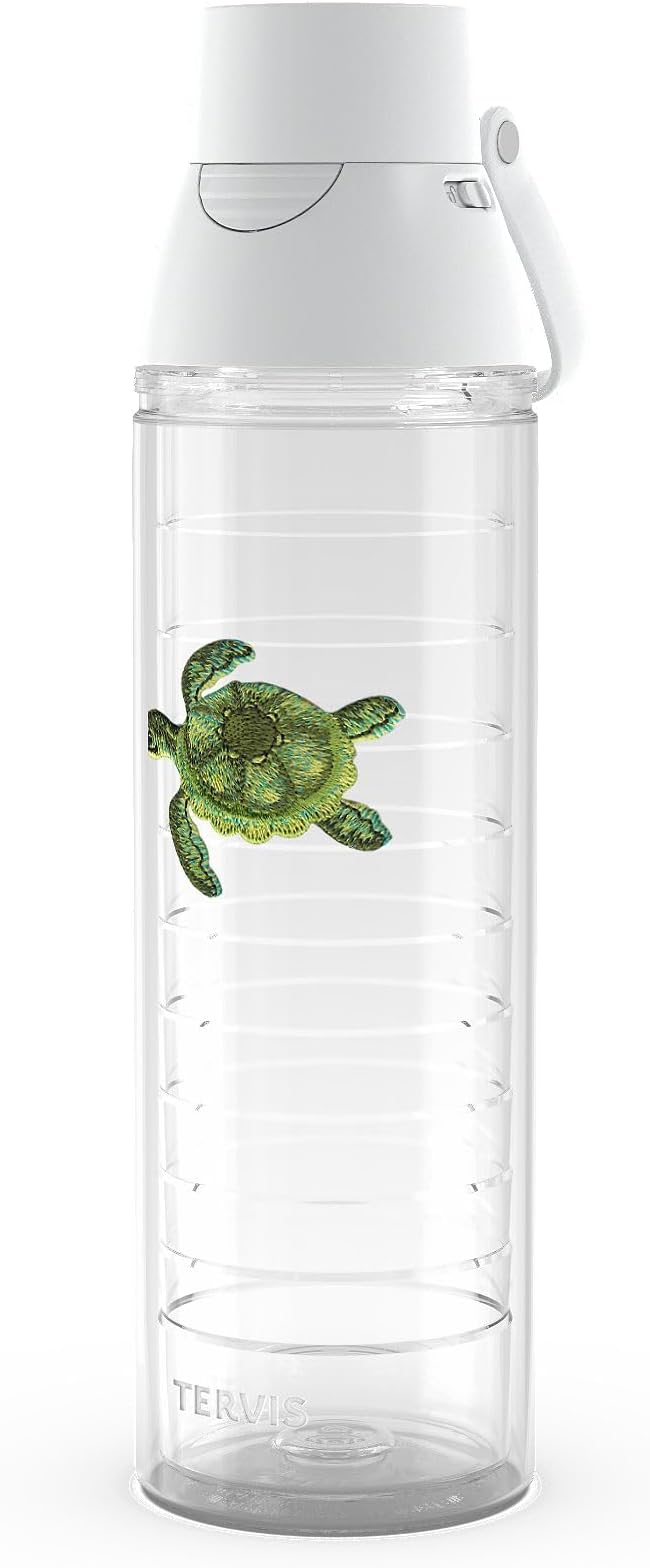 Tervis Venture Lite Tropical Animal Collection Made in USA Double Walled Insulated Tumbler Travel Cup Keeps Drinks Cold & Hot, 24oz Water Bottle, Turtle by TervisTumblerCompany