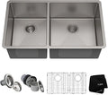 KRAUS Standart Pro 33 -inch Undermount 60/40 Double Bowl 16 Gauge Stainless by KRAUS