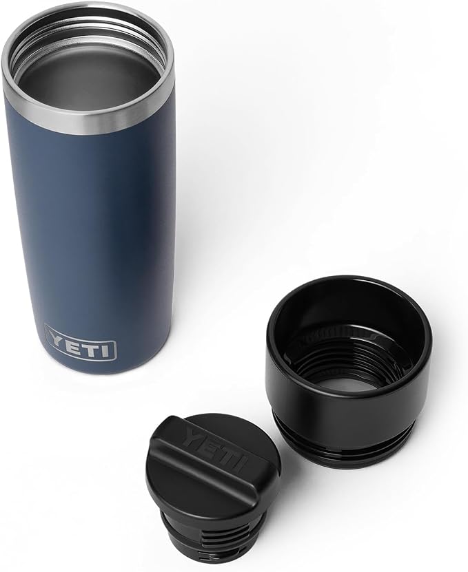 YETI Rambler 16 oz Travel Bottle, Stainless Steel, Vacuum Insulated with Leakproof Commuter Cap, Navy - Image 3