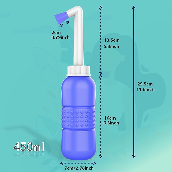 2pcs Portable Bidet Travel Bidet Bottle 450ml Peri Bottle - Image 3