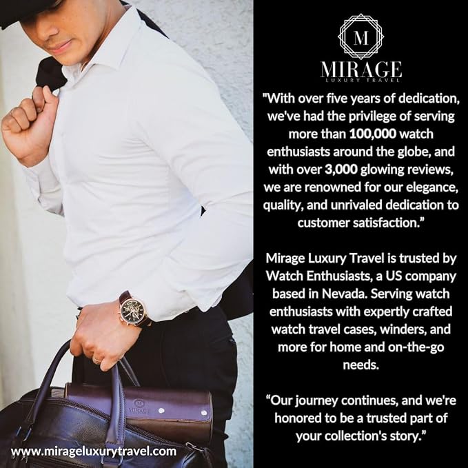 2 Watch Travel Case for Men- Watch Roll Holder and Display - Image 6