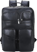 STAR VISTA Angelo 17.3" Premium Calfskin Leather Laptop Backpack by STARVISTA