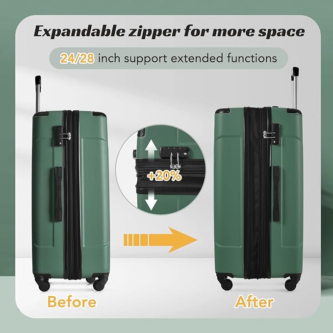 Merax 28 Inch Checked-Large Luggage - Image 3