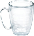 Tervis Clear & Colorful Tabletop Made in USA Double Walled Insulated Tumbler Travel Cup Keeps Drinks Cold & Hot, 16oz Mug, Clear by TervisTumblerCompany