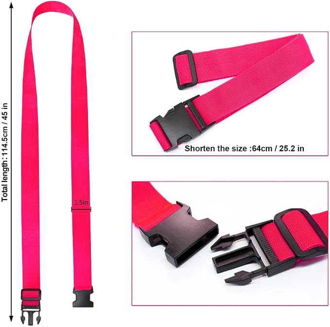 4Pack Luggage Straps for Suitcases, Travel Connector for Carry On Bag, Add Bag - Image 3