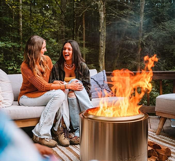 Solo Stove Bonfire 19.5" Smokeless Fire Pit with Removable Ash Pan | Portable Outdoor Fire Pit | Stainless Steel - Wood Burning Lightweight Fireplace | Ideal for 4-6 People, 20 lbs - Image 6