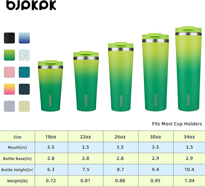 BJPKPK 34oz Tumbler With lid And Straw Stainless Steel Travel Coffee Mug Insulated Tumblers Cups,Bamboo Grove - Image 5