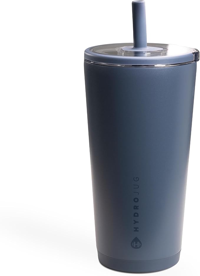HydroJug Everyday Tumbler 20 oz – Ceramic-Lined Insulated Tumbler with Straw and Soft-Touch Lid, Cup Holder Friendly, Double-Wall Vacuum Insulation, Reusable Travel Cup – Cascade by Hydrojug