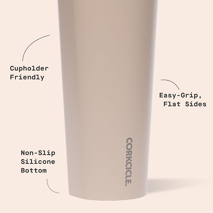 Corkcicle Classic Tumbler - Keeps Drinks Cold for 9 Hours & Hot for 3 - Triple-Insulated Stainless Steel - Holiday Tumbler Gift - 24 oz - Desert - Image 4