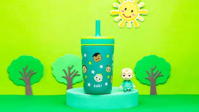 Zak Designs CoComelon Kelso Toddler Cups For Travel or At Home, 12oz Vacuum Insulated Stainless Steel Sippy Cup With Leak-Proof Design is Perfect For Kids (JJ, Cody, Nina) - Image 11