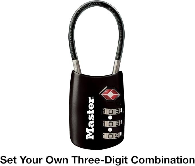 Master Lock 4688D Accepted Set Your Own Combination TSA Approved Luggage Lock - Image 4