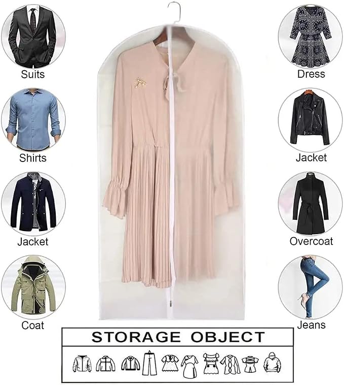 Garment Bags for Hanging Clothes Breathable Suit Bag Covers - Image 7