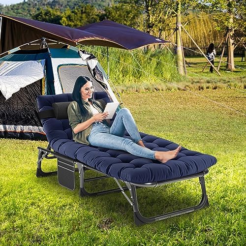 LILYPELLE Folding Camping Cot, Extra Wide Heavy Duty Sleeping Cots - Image 4