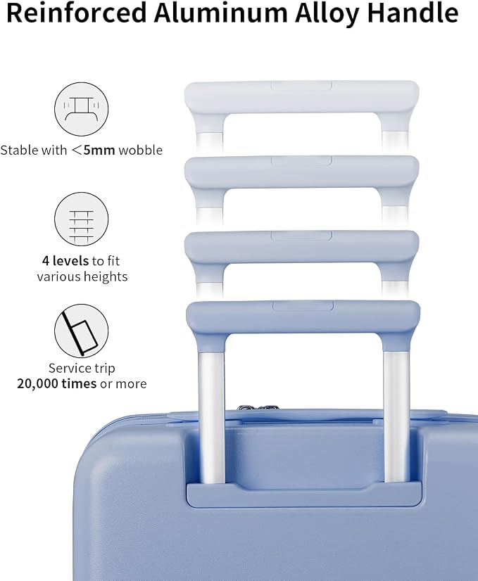 aji Expandable Top Opening Carry On Luggage Airline Approved, 20 Inch - Image 7
