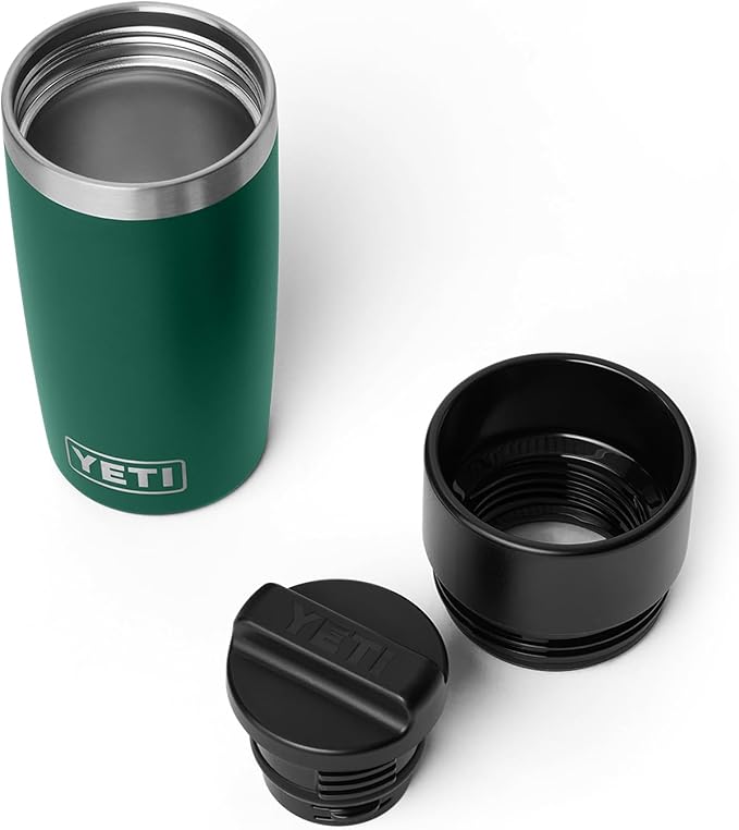 YETI Rambler 12 oz Travel Bottle, Stainless Steel, Vacuum Insulated with Leakproof Commuter Cap, Black Forest Green - Image 3