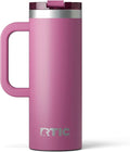 RTIC 20oz Road Trip Travel Mug with Lid and Handle, Ceramic Lined, Insulated, Stainless Steel, Metal, Double Wall Vacuum-Insulation, Portable Coffee, Tea Cup for Hot and Cold Drink, Orchid by RTIC