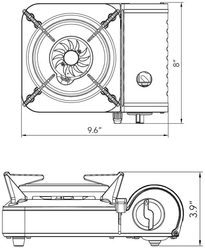 GasOne Emergency Gear Camping Butane Portable Gas Stove with Carrying Case - Image 2