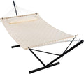 ANOW Outdoor Hammock with 12 Feet Heavy Duty Steel Stand, Two Person Hammock by ANOW