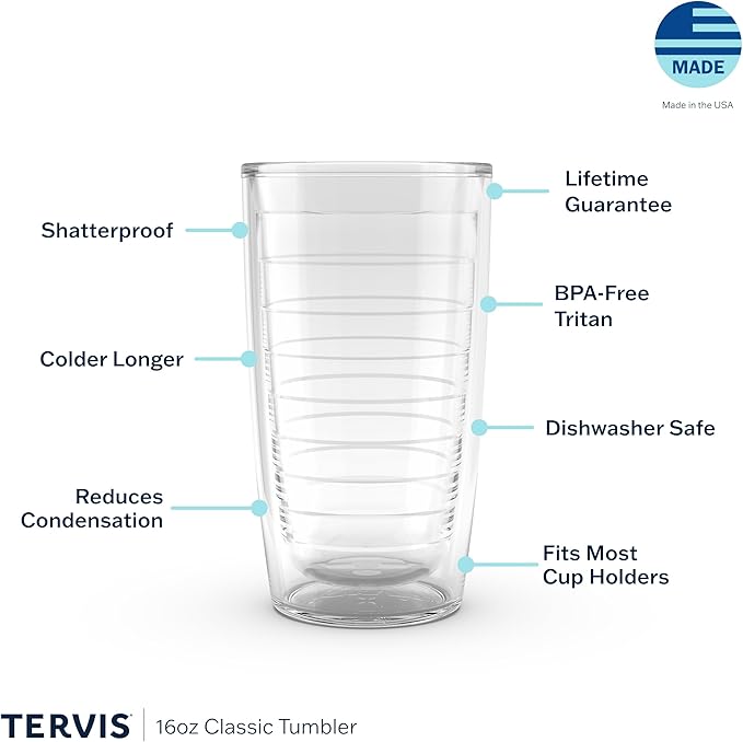 Tervis Clear & Colorful Tabletop - Bayou View Collection Made in USA Double Walled Insulated Tumbler Travel Cup Keeps Drinks Cold & Hot, 16oz - 4pk, Assorted Pastels - Image 3