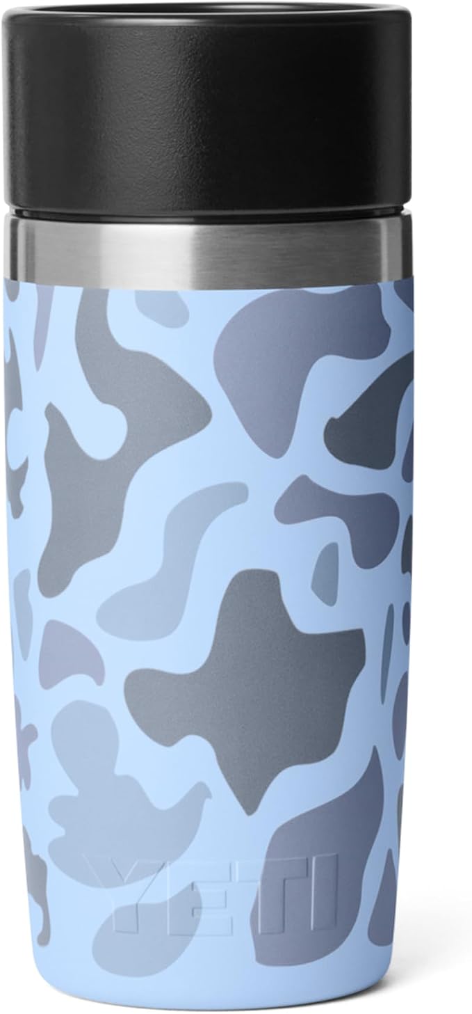 YETI Rambler 12 oz Travel Bottle, Stainless Steel, Vacuum Insulated with Leakproof Commuter Cap, Blue Camo - Image 7
