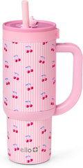 Ello Oasis 18oz Stainless Steel Tumbler - Preppy Cherries by Ello