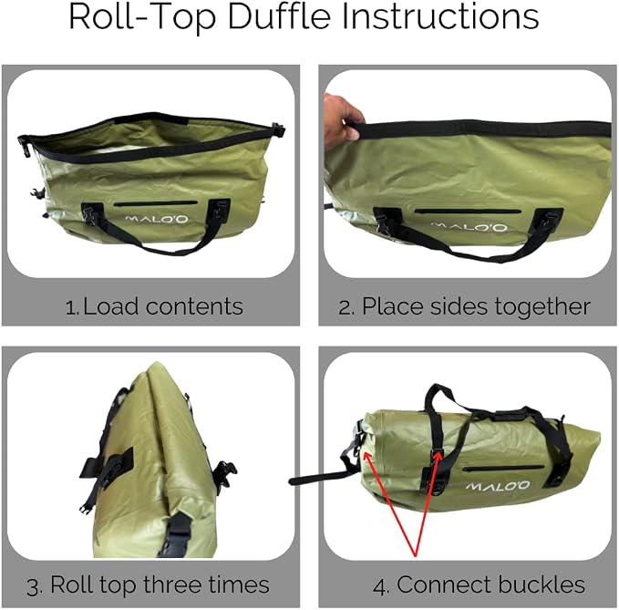 Malo'o Waterproof Dry Bag Duffel 40L/60L/100L, Roll Top Duffel Keeps Gear Dry - Image 9